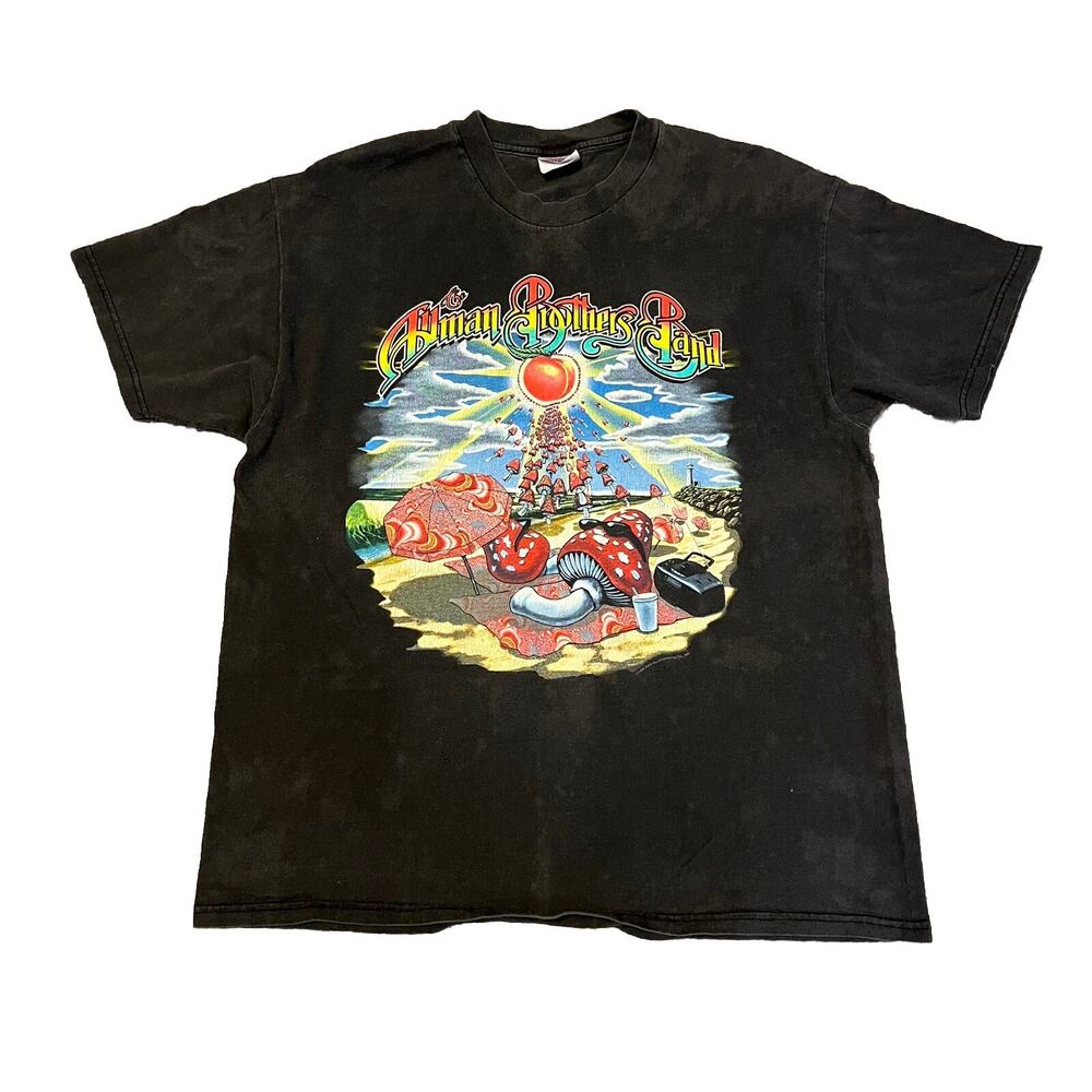 Vintage 90s Allman Brothers Band T-Shirt 1998 Summer Tour Mushrooms Psychedelic